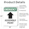 Signmission Assembly Point (Up Arrow) With Symbol, 18 in W x Rectangle, Aluminum OS-2PACK-EM-A-1824-V-10432 - alternate 5